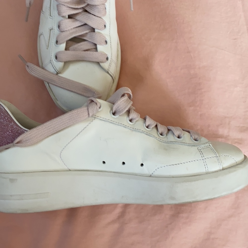 Size 7 White with Pink Glitter. Wore 3 times - Picture 6 of 10
